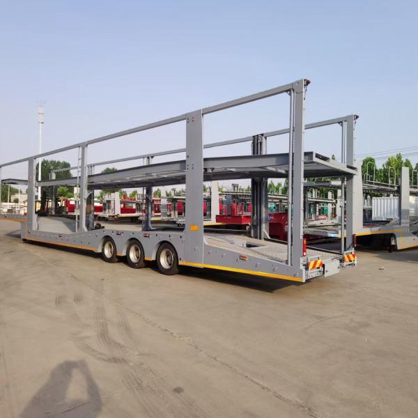 Buy cheap 3 Axles Air Suspension Car Transport Semi Truck Trailer with Jost E100 Landing Gear from wholesalers