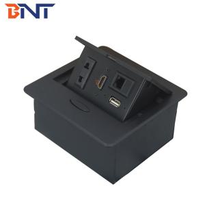 Europe popular pop up open cover conference desktop power socket