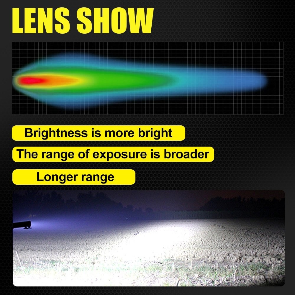 8D CREE Single Row LED Straight Light Bar For Offroad Tractor 4wd 4X4 Truck ATV