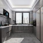New Design Modern White UV Doors Readymade Modular Kitchen Cabinets