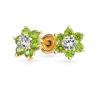 Buy cheap Flower Amethyst CZ Birthstone Baby Girls 925 Sterling Silver Screw Back Stud Earrings from wholesalers