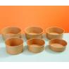 Buy cheap Disposable PE Coating Single Wall Kraft / White Paper Salad Containers 500ml from wholesalers