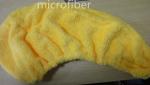 20*50 Yellow Colorful Microfiber Hair Turban , Elastic Crystal Button Hair Dry