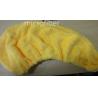 Buy cheap 20*50 Yellow Colorful Microfiber Hair Turban , Elastic Crystal Button Hair Dry Cap from wholesalers