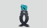 4-30 Ton Eccentric Pin Excavator Rotating Grapple For Stone