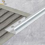 Aluminium Alloy Quad Tile Trim , Floor Tile Edge Protector 10mmx2.4m