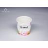 Buy cheap White Branded Disposable Ice Cream Containers Double Coating Non Toxic from wholesalers