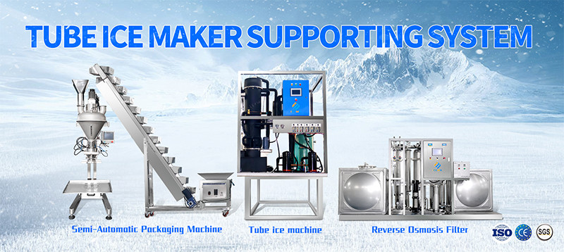 ICEMA Tube Ice Making Machine Customizable Daily Output 1T-30T Suitable For Selling Ice Bars Hotels Can Be Provided With Packaging Machine Ice Bags