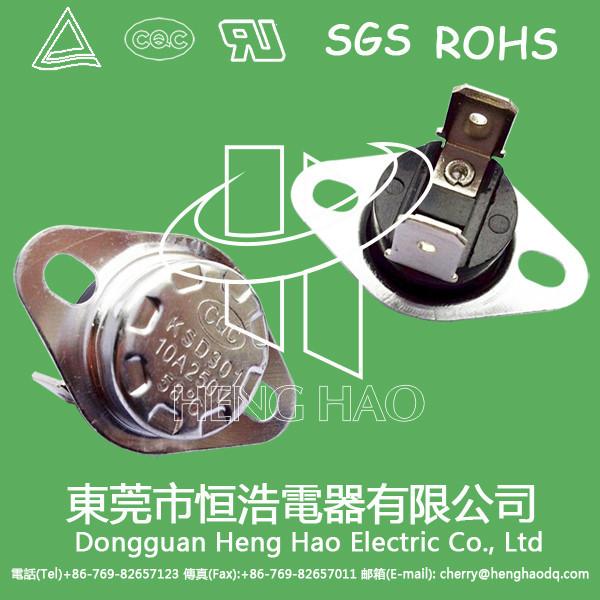 KSD301 bimetal thermostat for film laminating,KSD301 temperature switch for corn