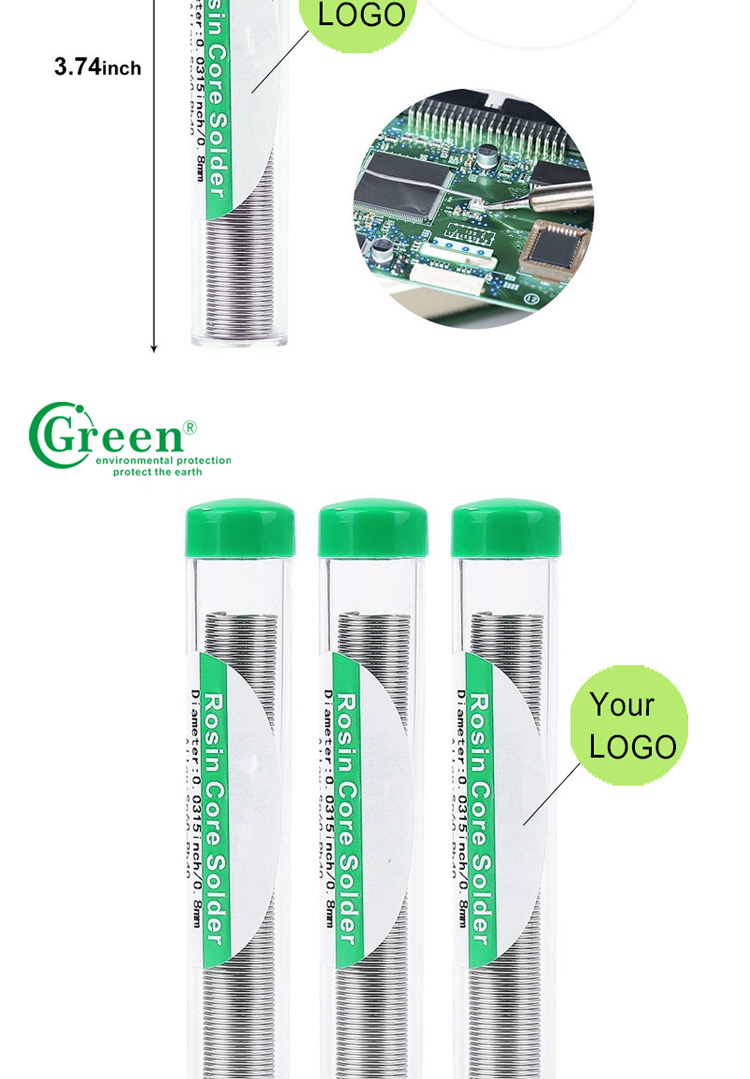 RCS6460 Soldering Wire Material , Tin Solder Wire 0.8mm Rosin Core 8-25g 60% Sn 40% Pb