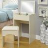 Buy cheap White Storage Desk Home Wood Furniture With Lifted Mirror / 6 Knock Down Shelves from wholesalers