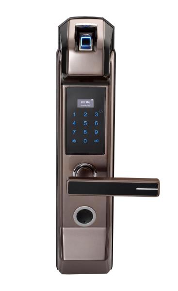 Buy cheap 500DPI Fingerprint Keypad Door Locks FCC Zinc Alloy Brown from wholesalers
