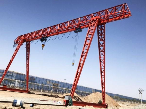 Buy cheap Outdoor MH Type Electric Hoist Gantry Crane Single Beam Wind Resistance from wholesalers