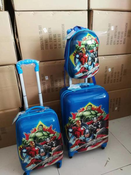 Buy cheap Detachable Strap Kids Cartoon Luggage Suitcases Durable Blue Color from wholesalers