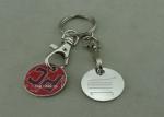 Supermarket Trolley Tokens Key Chain Brass Stamped Customized