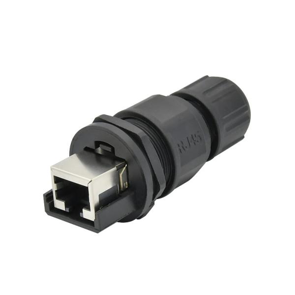 Buy cheap CuZn PA66 Waterproof Rj45 Panel Mount Jack 8P8C Watertight Rj45 Connector from wholesalers