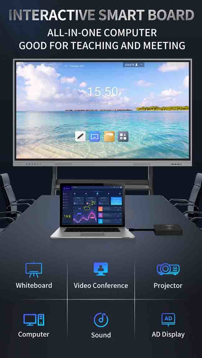 UHD 4K Interactive Flat Panels 98" Smart Board Interactive Flat Panel