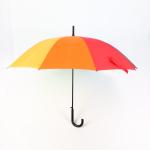 Colorful J Handle Umbrella , High End Rainbow Umbrella With Printed Logo