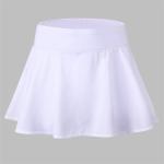 Girl ruffled short tennis skirt prevents walking out of gym shorts