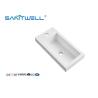 Buy cheap Small Size SWZ500 Popular Design Stone Resin Basins Glossy White Single Hole Durable Stone Washing Hand Basins from wholesalers