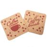 Buy cheap Coffee Cups 4''X4'' Square Cork Coasters Bulk Heat Resistant Printed Words from wholesalers