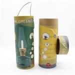 CMYK Color Cylinder Cardboard Tube Gift Box Biodegradable Paper Box with Handle