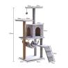 Buy cheap 38*55*130cm Sustainable Multilayer Tower for Large Cats Extra Large 49 Inches Big Cat Activity Black Climbing Tree House from wholesalers
