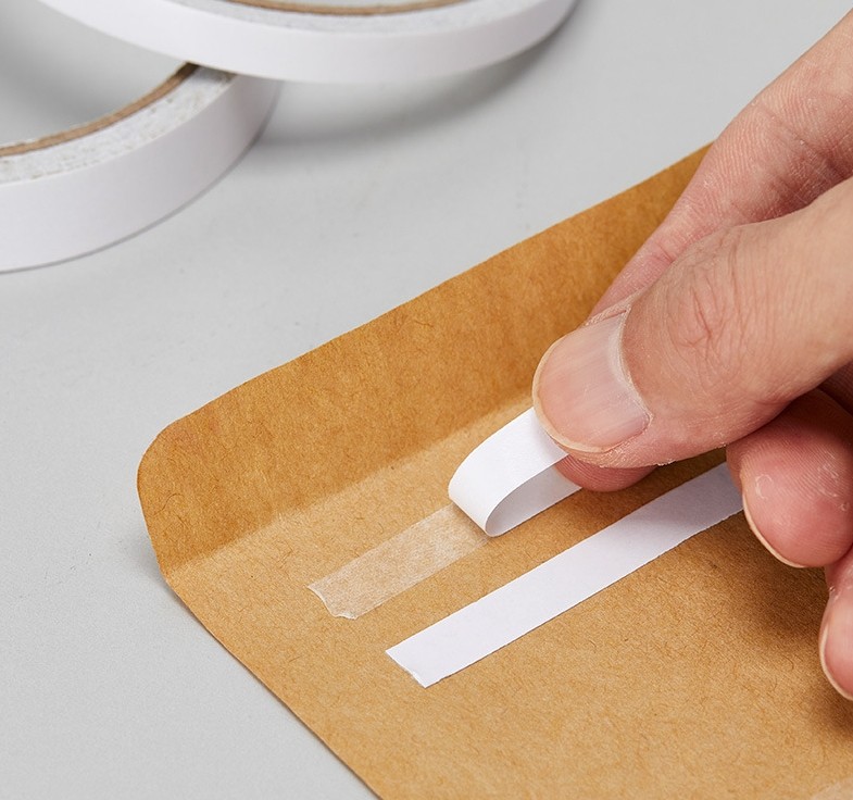 1240mm Hot Melt Pressure Sensitive Adhesive Double Sided Tissue Tape For Quick Sealing