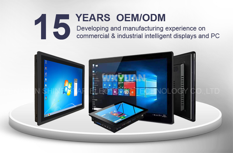 15.6 Inch Industrial Android Tablet Touch Screen Computer Kiosk With Webcam RFID IC Reader QR Scanner