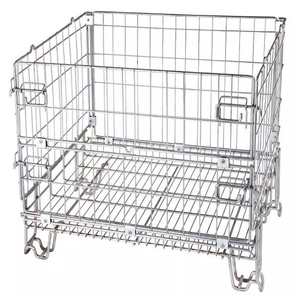 Buy cheap Long Folding 4.8mm Wire Mesh Storage Containers Steel Metal Box Warehouse from wholesalers
