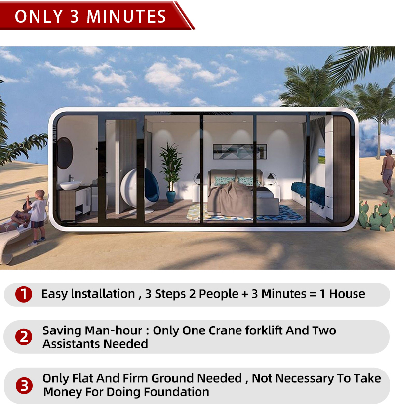 Ideal Home Or Office With A 20ft Container Prefab House And Apple Cabin