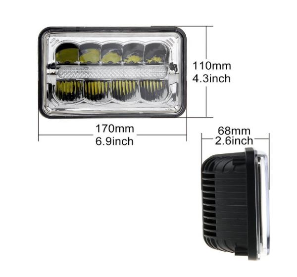 Buy cheap 5 inch 45W 6×4 LED Headlight with high/low beam and Diecast aluminum housing from wholesalers