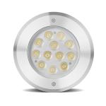 24V IP68 LED Underwater Lights SS316L 9W VDE Cable LED Ground Light