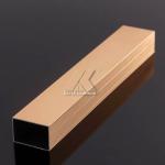 Rose Gold Extruded Alloy Aluminium Tube Profiles High Performance Gold Anodize