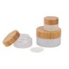 Buy cheap 10ml 30ml 50ml 100ml 150ml 200ml 250ml Frosted Glass Cream Jar With Bamboo Lid from wholesalers