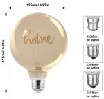 2200K Flexible LED Bulb G125 Letter Home Amber Vintage Light Bulbs 125*175mm