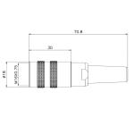 8P M16 Circular Connector Assembly Aype Amphenol C091 Waterproof Power Female