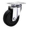 Buy cheap medium duty 4" swivel black rubber caster with brake, swivel soft rubber castor brake from wholesalers