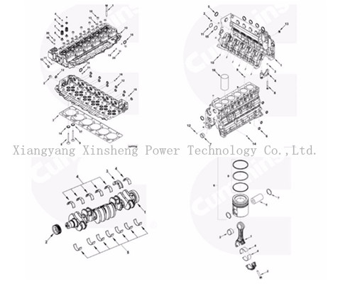 ISO Certificated Vehicle Diesel Engines Cummins ISF 3.8 Engine Block 5261256
