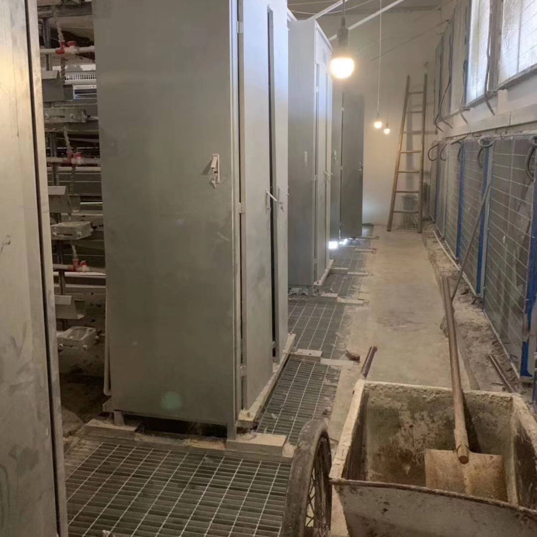 Running Feeder Battery Cage For Poultry , Custom Height Modern Chicken Cages