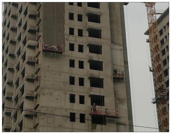 Buy cheap Indonesia 6 meters 630kg ZLP630 temporary suspended scaffolding platform for BMU from wholesalers