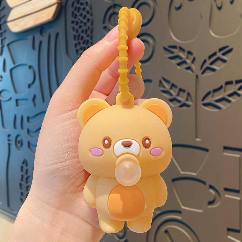 Soft Silicone Cartoon Keychain Perfect Accessory for Women's Wristlets