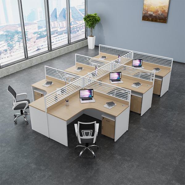 Buy cheap 2 4 6 Person Modern Office Workstations Desk Aluminum Profile Fabric Material from wholesalers