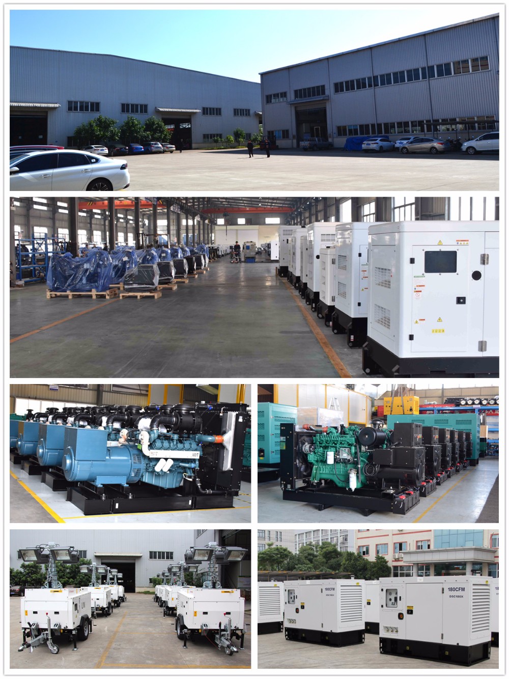 240V 4X 200W Doosan Portable Led Light Tower 5m AC Diesel Generator