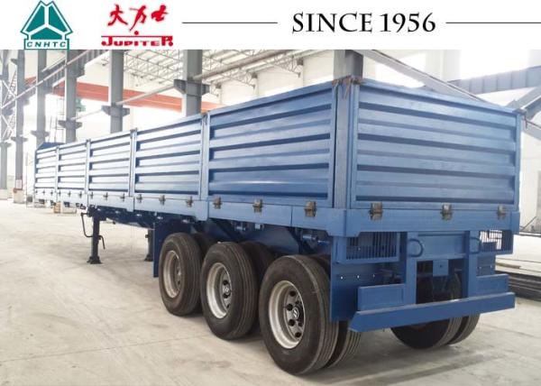 Buy cheap 3 axle Drop Side Wall Flatbed Trailer from wholesalers