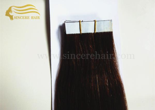Buy cheap 22 Inch Dark Brown Colour Double Drawn Glue Tape In Remy Human Hair Extensions for sale from wholesalers