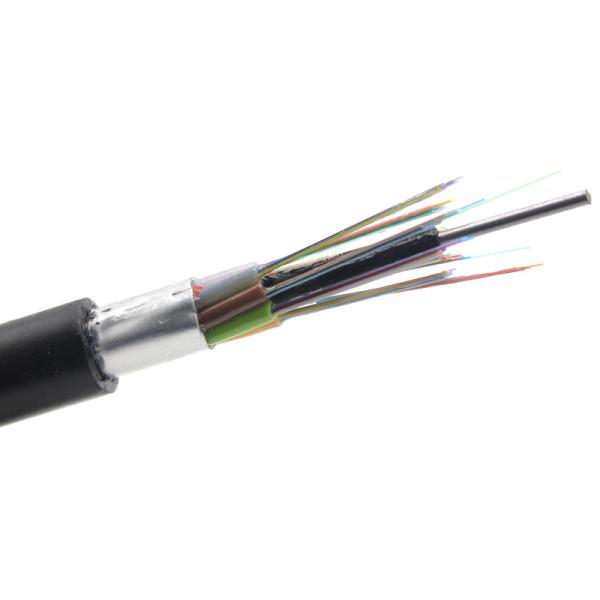 Buy cheap Armored Single Mode Outdoor Fiber Optic Cable GYTA 2-288 Core G652D 250μm from wholesalers
