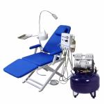 Mobile Dental Clinic Foldable Portable Dental Chair Unit With Hanging Turbine