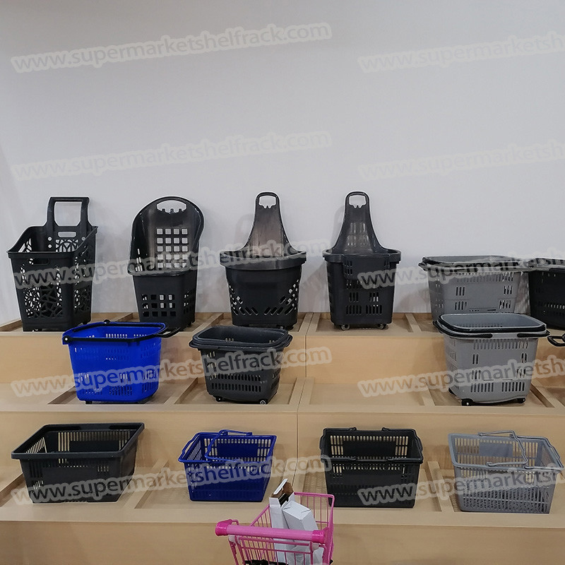 16 - 30L Plastic Shopping Trolley Basket For Supermarket