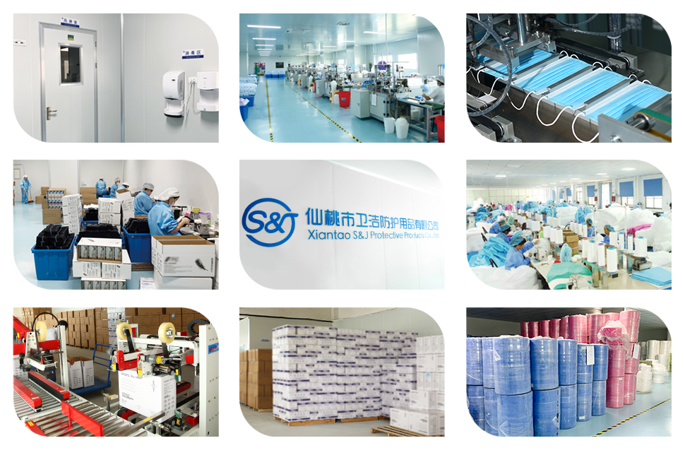 S&J 4 ply Black Face Mask Type II Type IIR Black Facemask Marcarillas Disposable Black Mask OEM Wholesale